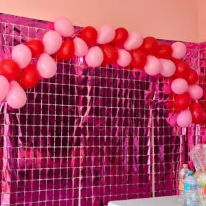 12 Cortinas Metalicas Cuadradas para Fiesta $11.3 c/u