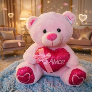 Oso de Peluche Corazon "Te Amo" Colores