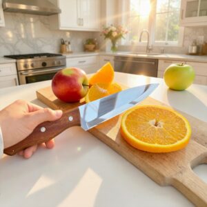 Cuchillo para Cocina con Mango de Madera