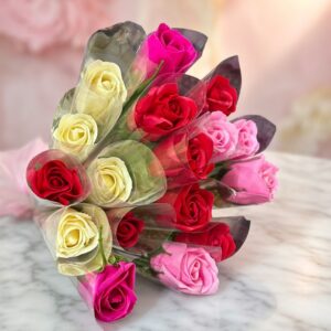12 Rosa Individual Tornasol $19 c/u