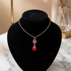 12 Collares Cereza/Fresita con Flor $12 c/u