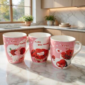 3 Tazas Feliz Día Mamá $32 C/U