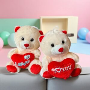 3 Oso de Peluche con Corazoncito Rosa/Rojo/Café/Beige $69 c/u