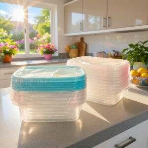 5 Piezas de Toppers con Tapas Transparentes/Verdes