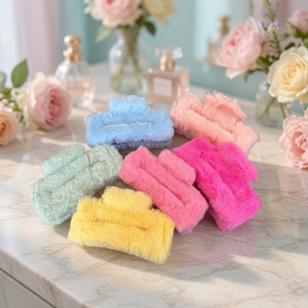 12 Pinzas Peluche Lindas para Cabello Grandes $12 c/u - Image 5