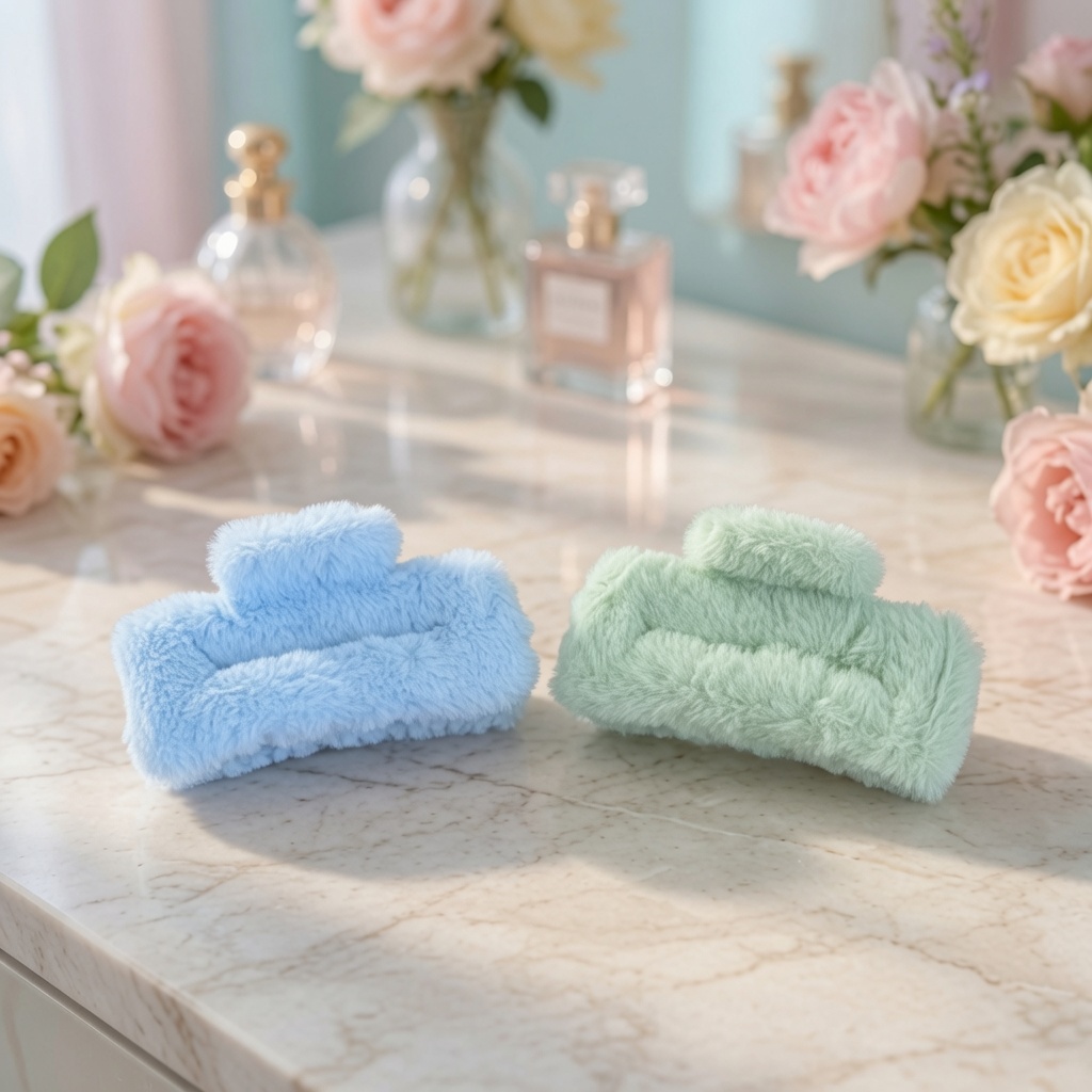 12 Pinzas Peluche Lindas para Cabello Grandes $12 c/u - Image 6
