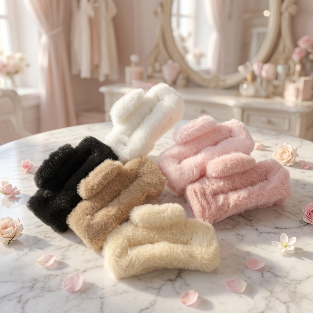 12 Pinzas Peluche Lindas para Cabello Grandes $12 c/u - Image 2