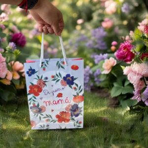 12 Bolsas Decoradas "Feliz Día de La Mamá" para Regalo